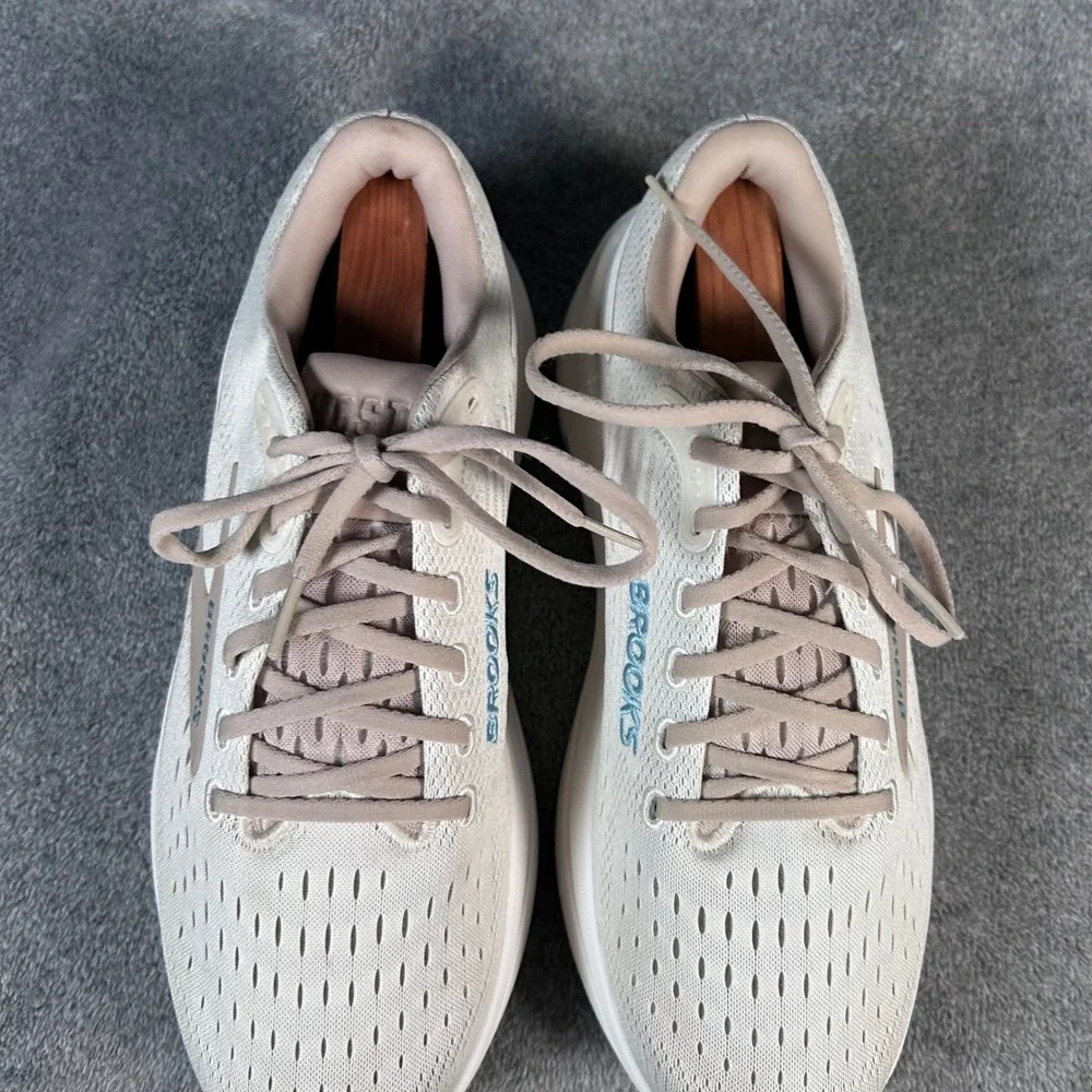 Brooks Ghost 3 Max Running Walking Shoes White Tan Oyster Mushroom Women 10.5 D